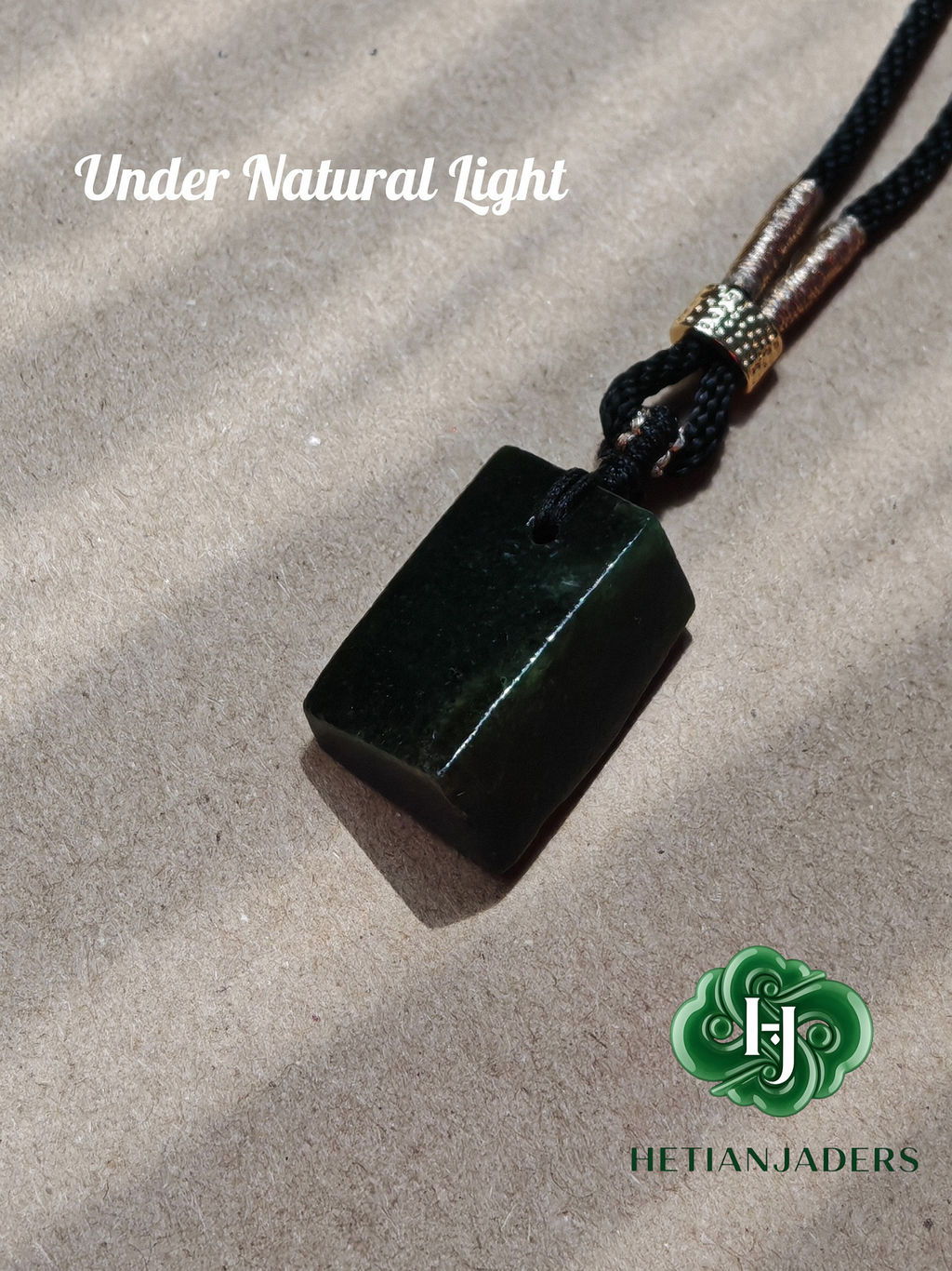 Authentic Hetian Biyu Jade Seed Pendant / 和田玉碧玉籽无事牌吊坠