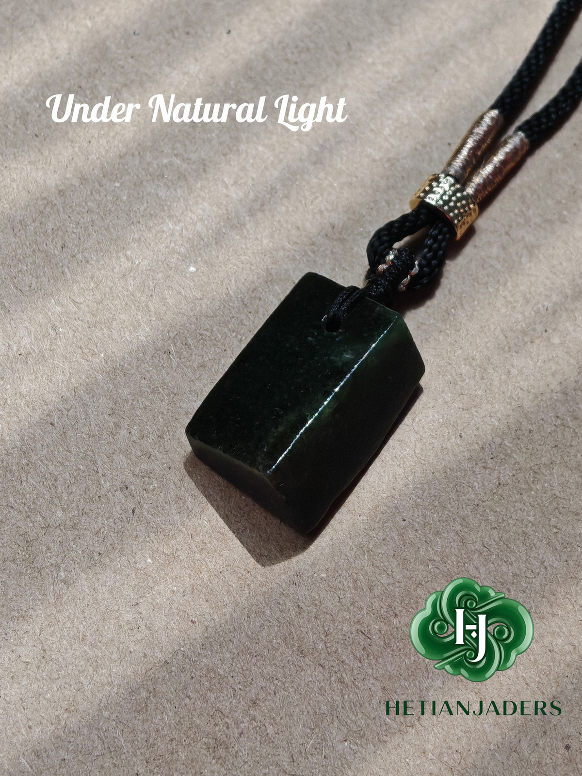 Authentic Hetian Biyu Jade Seed Pendant / 和田玉碧玉籽无事牌吊坠