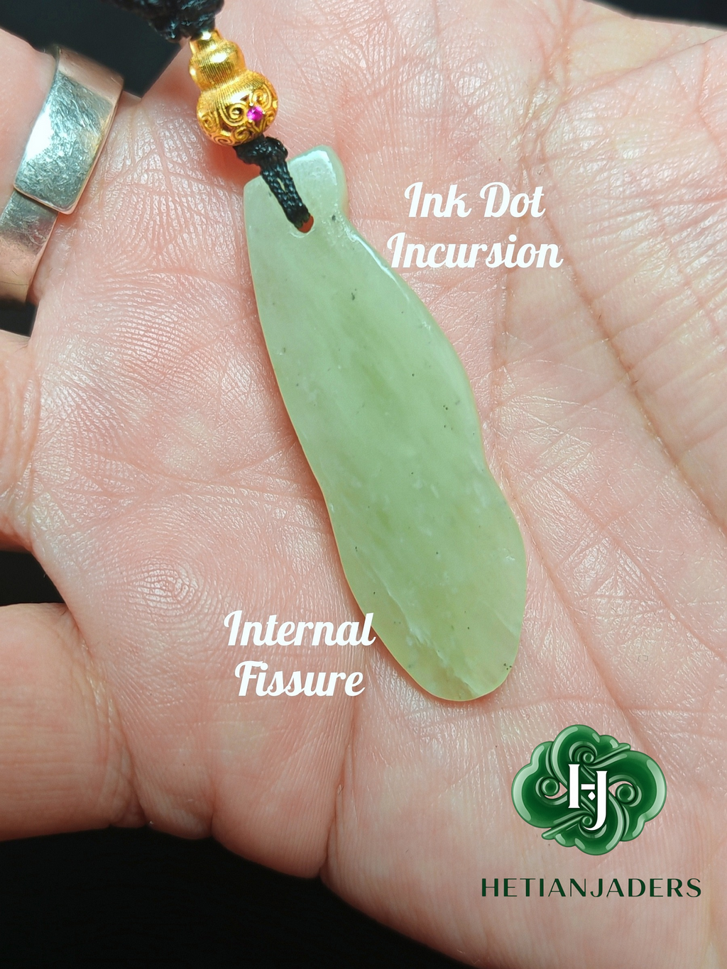 Authentic Hetian Ruoqiang Golden Emerald Yellow Jade Eagle Pendant / 和田玉若羌金翠黄口鹰形吊坠