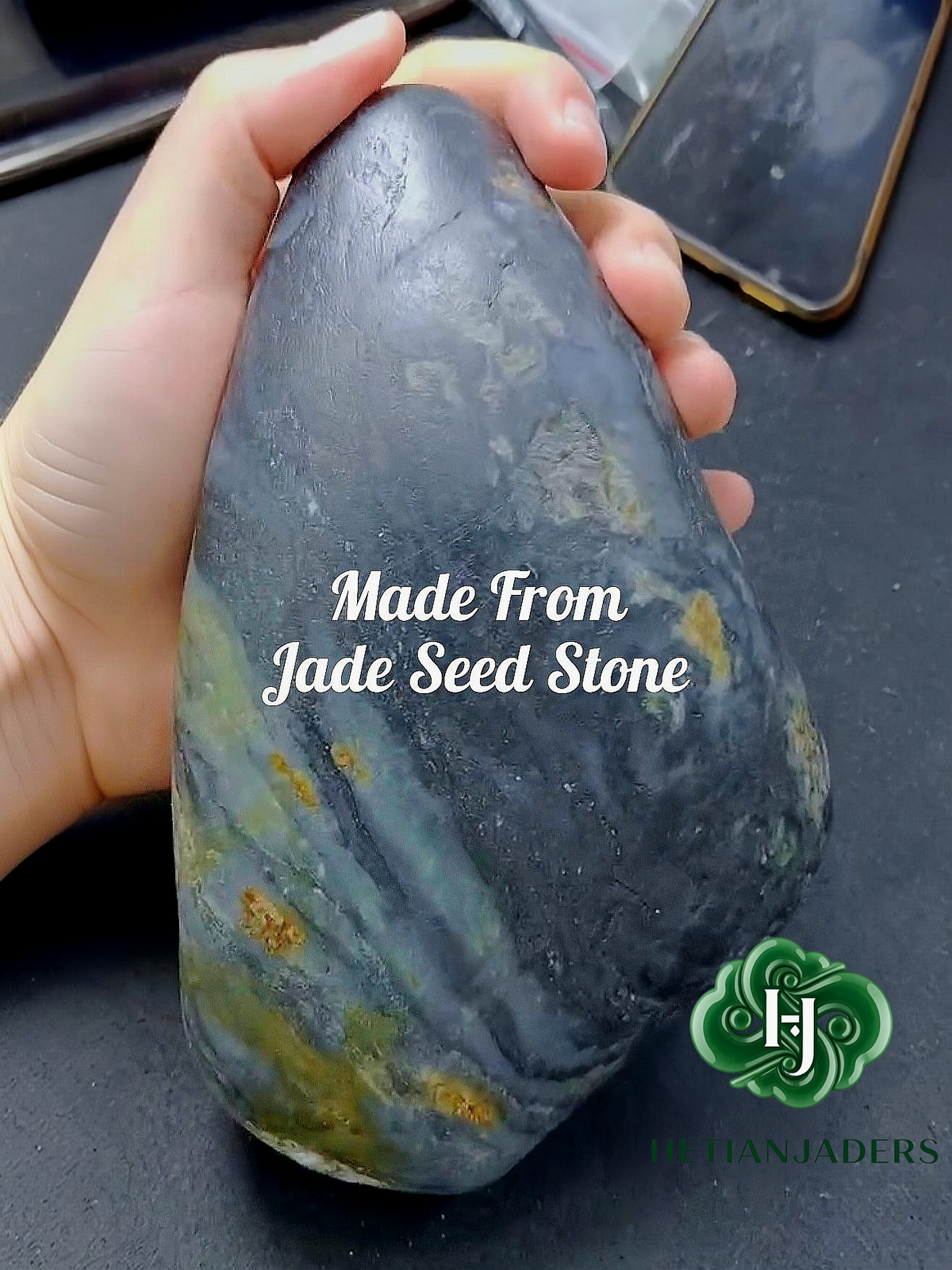 Authentic Hetian Tricolor Sugar Qing Hua Wu Shi Pai Jade Seed Pendant / 和田玉籽料3色青花无事牌