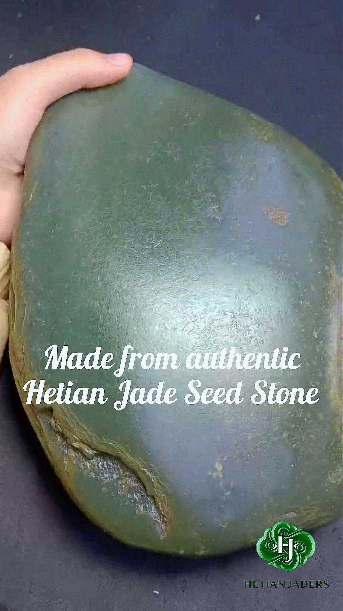 Authentic Hetian Seed ShaZhaoQing 11*10 Old Style Beads Jade Bracelet / 和田玉籽点墨蓝调沙枣青11*10老形珠手串